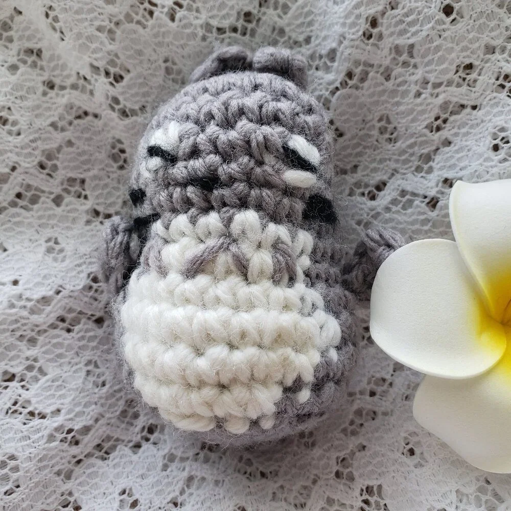 New Handmade Amigurumi Crochet Mini Totoro Stuffed Animal Toy Funny 6